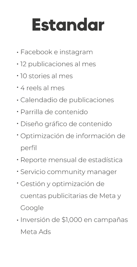 Social media estandar